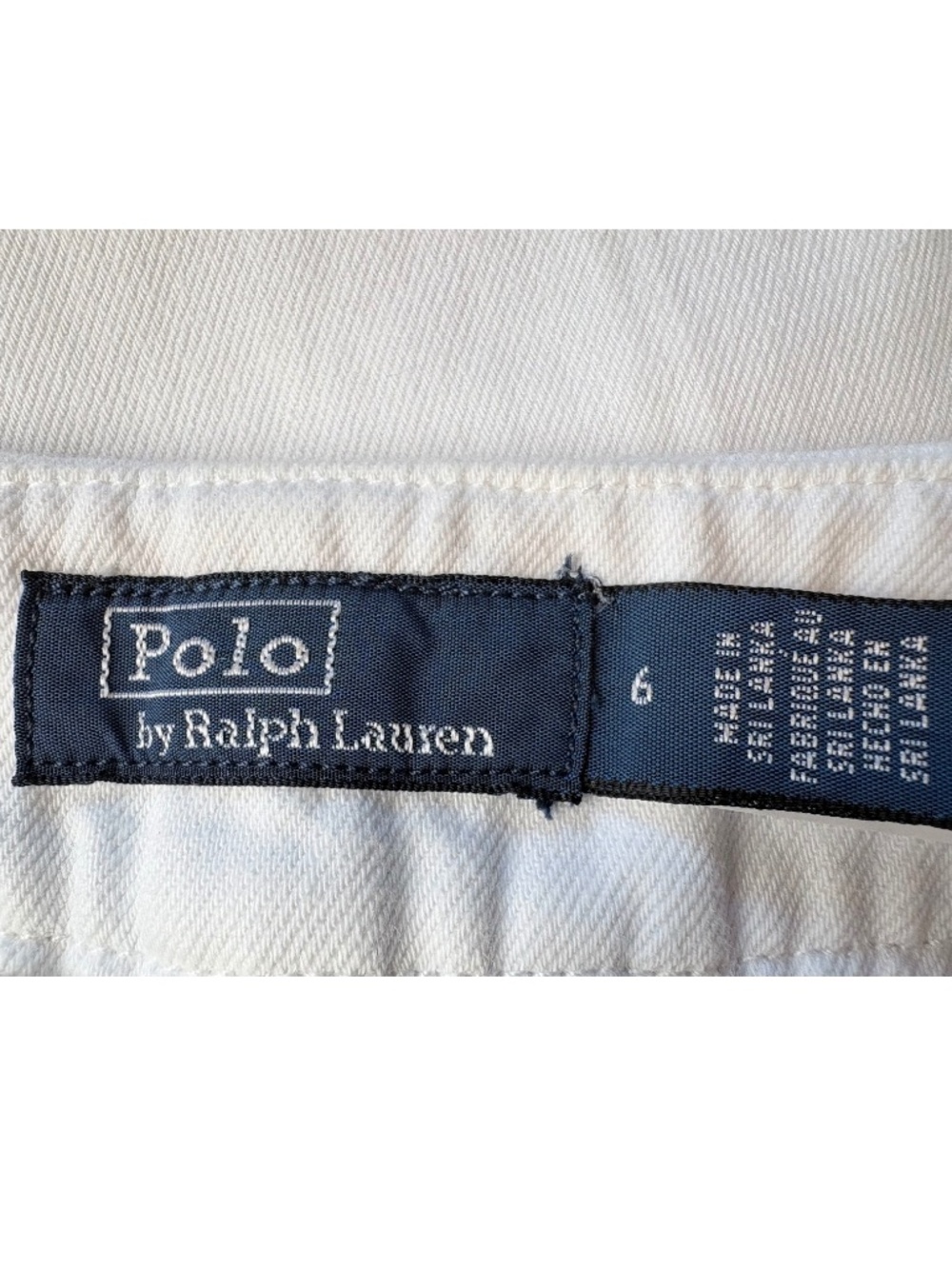 New Ralph Lauren Polo Blue Label White Denim Pleated Pants Size 6 - Picture 11 of 14